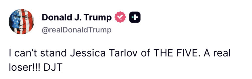 Trump Calls Fox News’ Jessica Tarlov a ‘Loser’